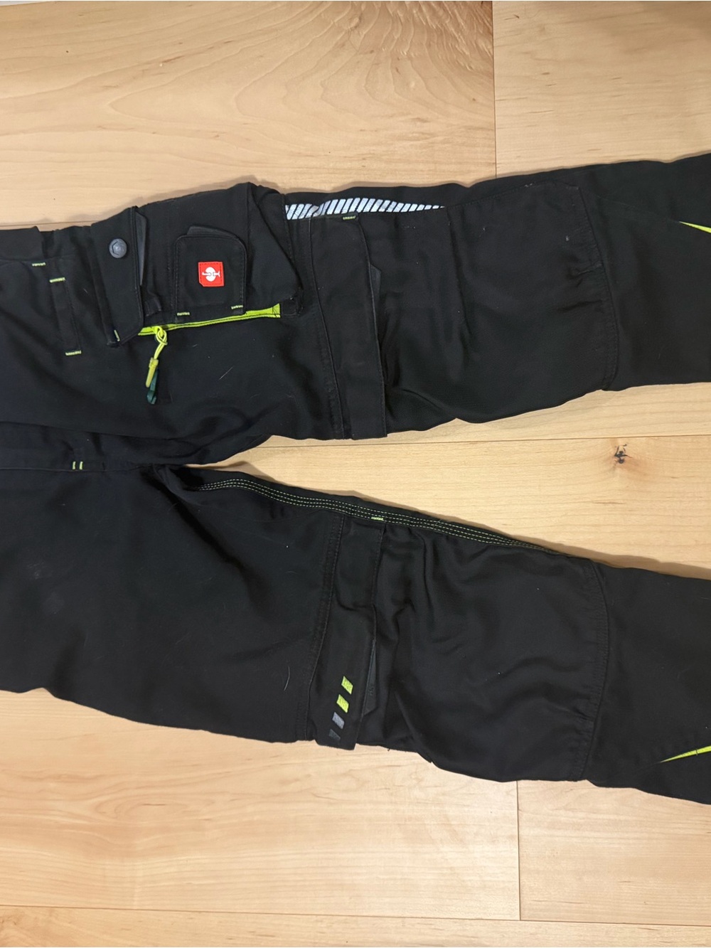 Kids Black Cargo Pants with Lime Accent — Performance Bottoms from Germany